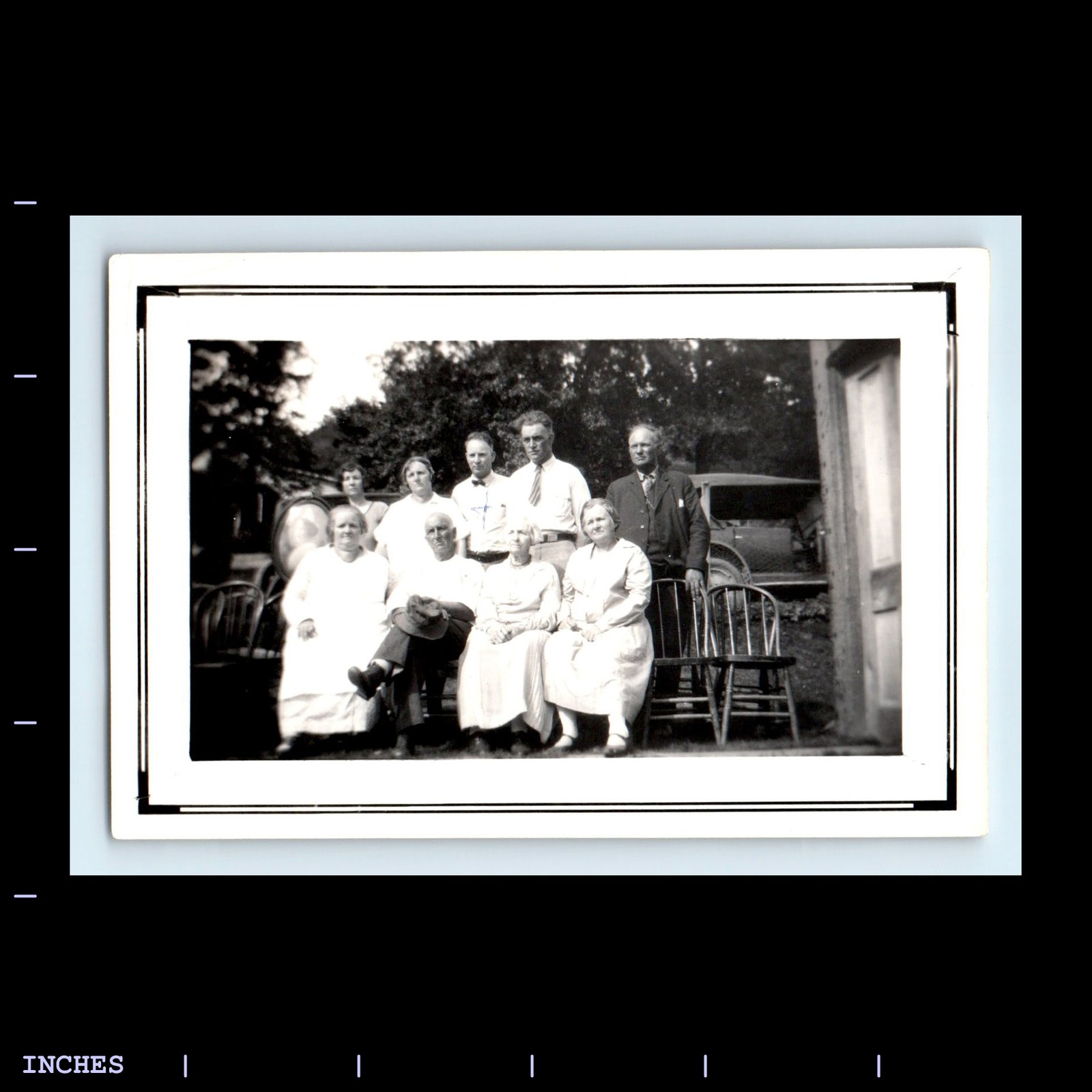 Old Vintage Photo MEN WOMEN DECORATIVE BORDER 1928