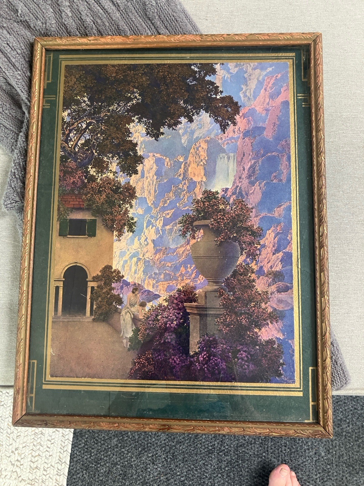 Super Rare 1937 Calendar “Sunrise “ By Maxfield Parrish 