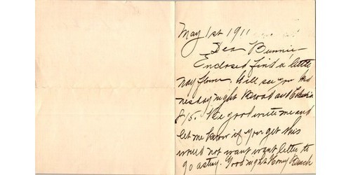 1911 Edwardian Handwritten Letter Dear Bunnie Oakmont Law Iron Heights