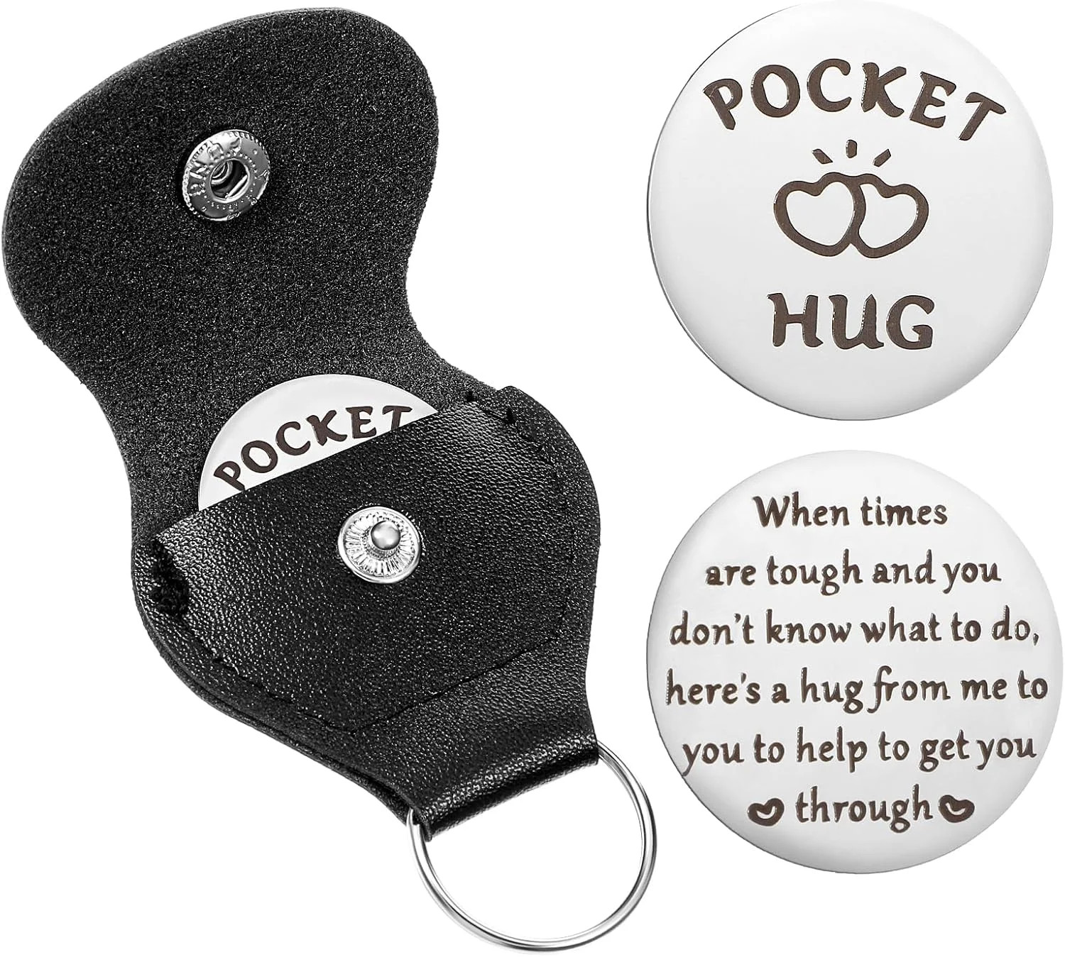 Pocket Hug Token, Coin Holder Pocket Keychain Long Distance Relationship Keepsak