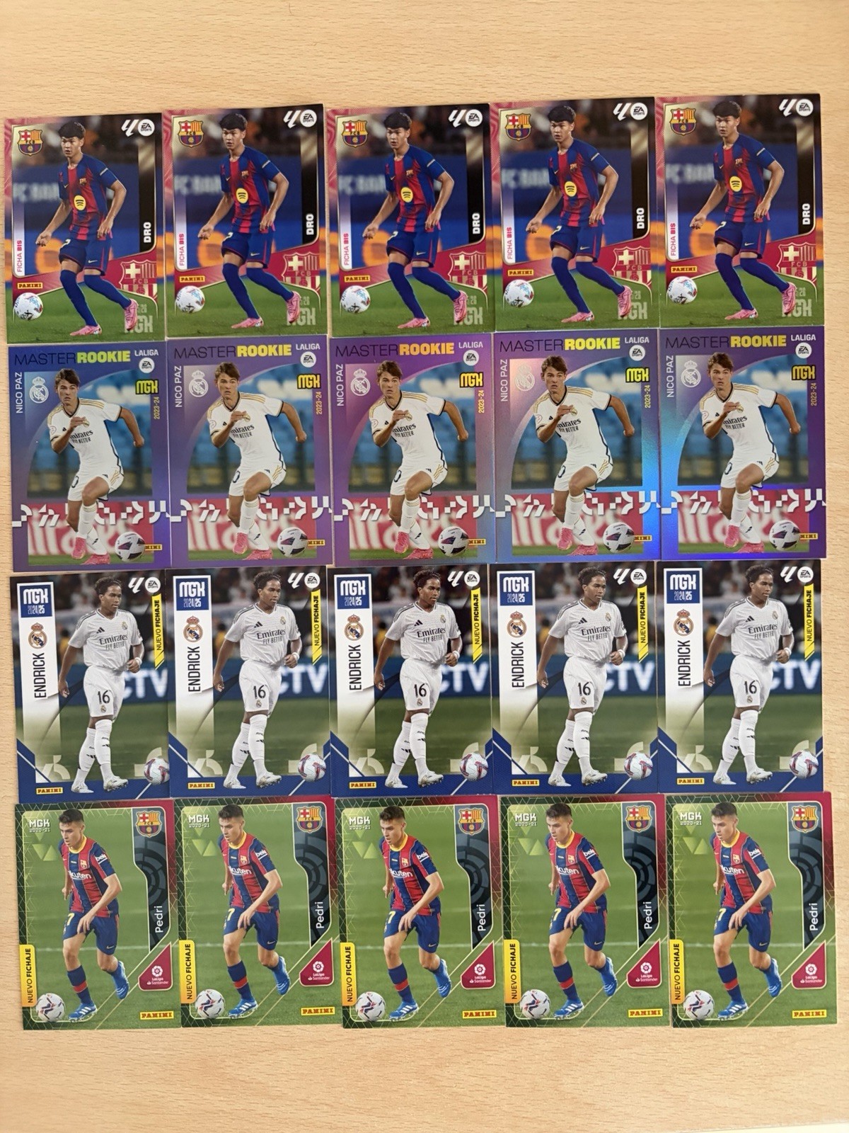 Panini Megacracks Rookie Lot 5 Cards Dro Nico Paz Endrick Pedri