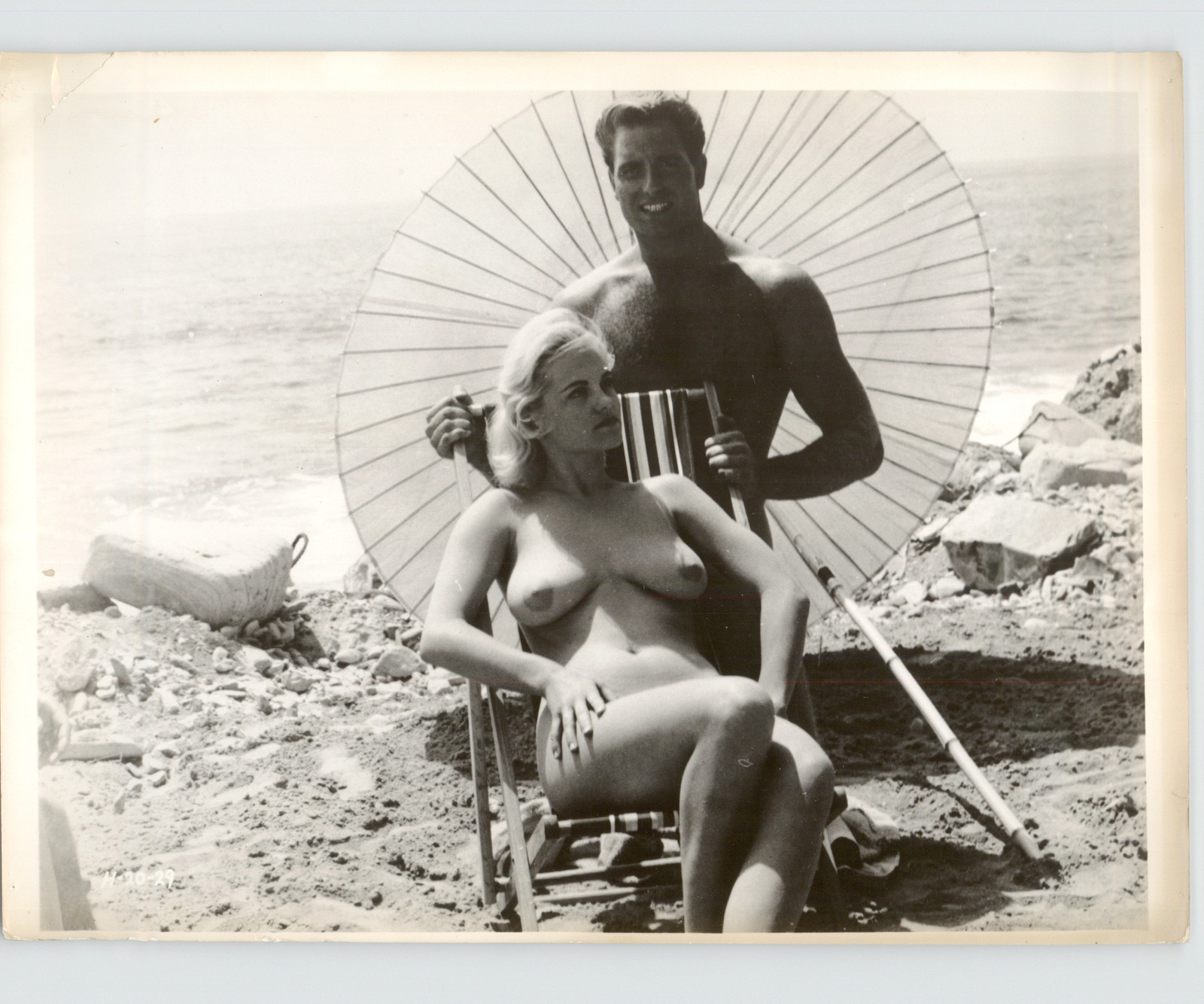 Actors in Nudist Colony Scene The Naked Venus Film Still 1959 Press Photo