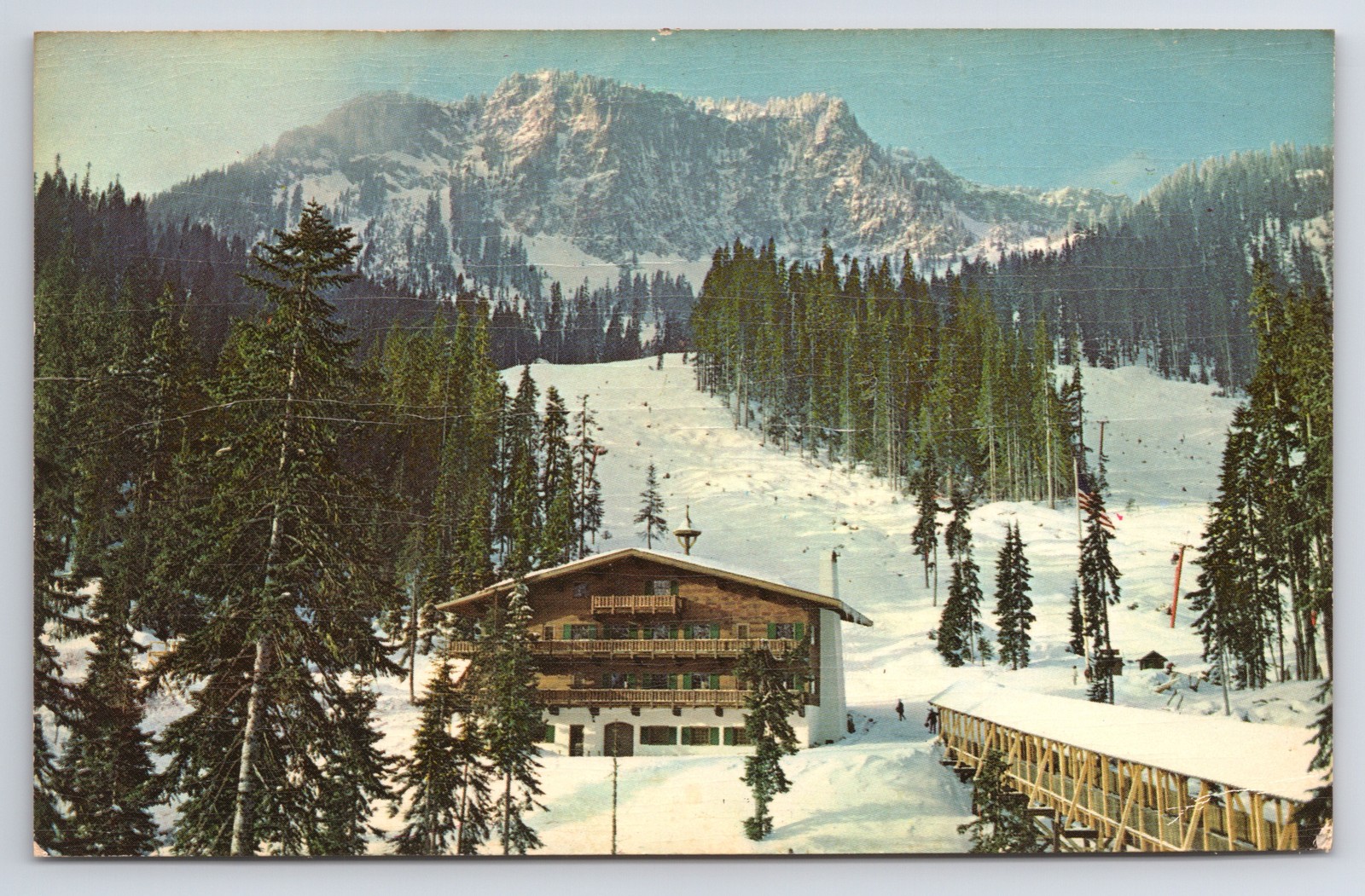 Alpental Day Lodge, Ski Area, Snoqualmie Pass, Washington Postcard