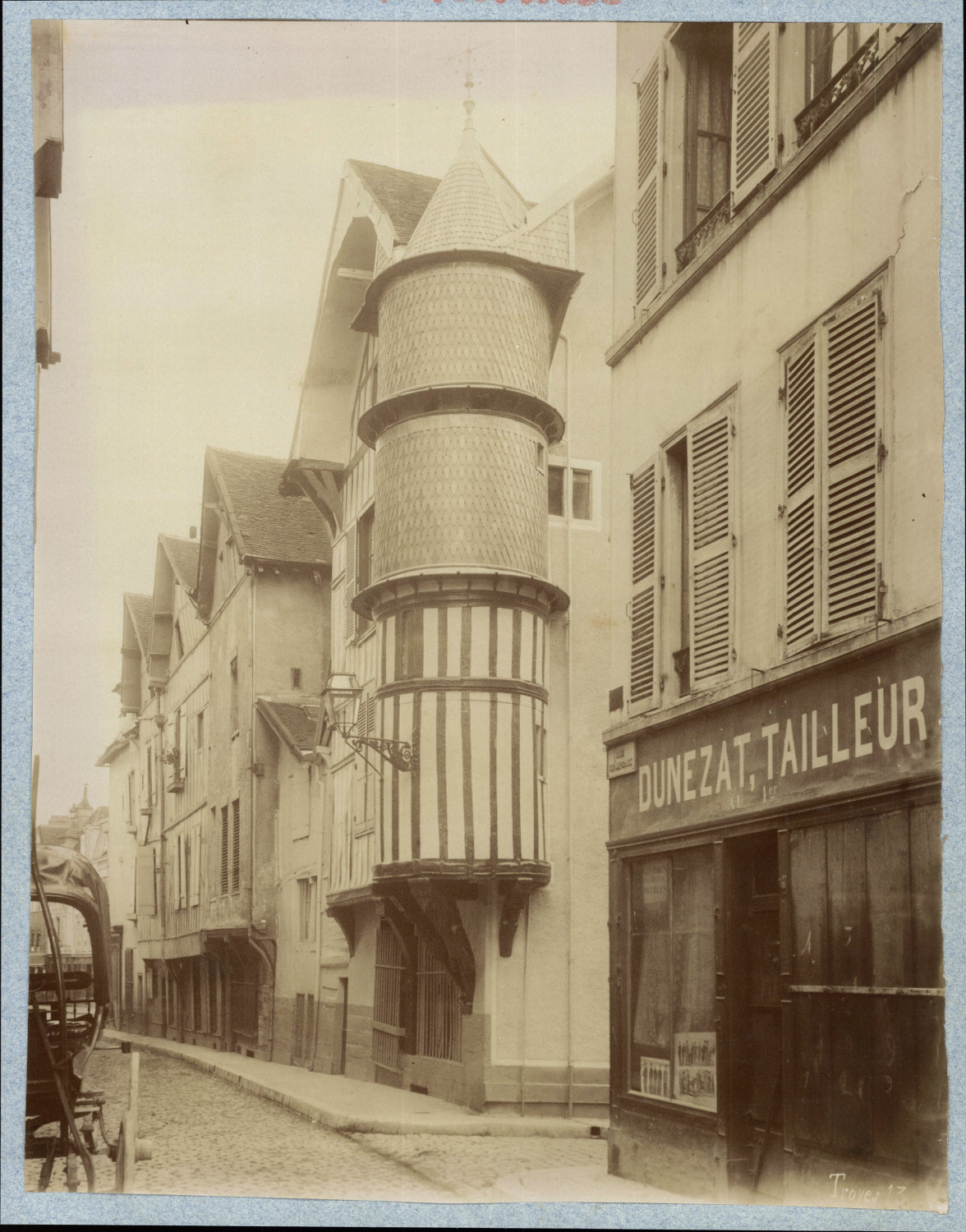 France, Troyes, Rue Champeaux Tour de l'Orfevre Vintage Print Print,  