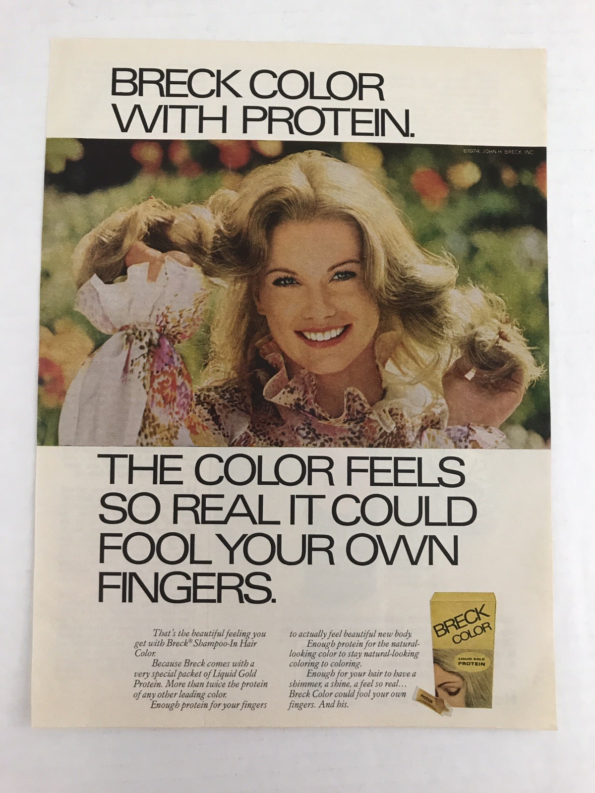 Breck Color Vtg 1974 Print Ad The Breck Girl