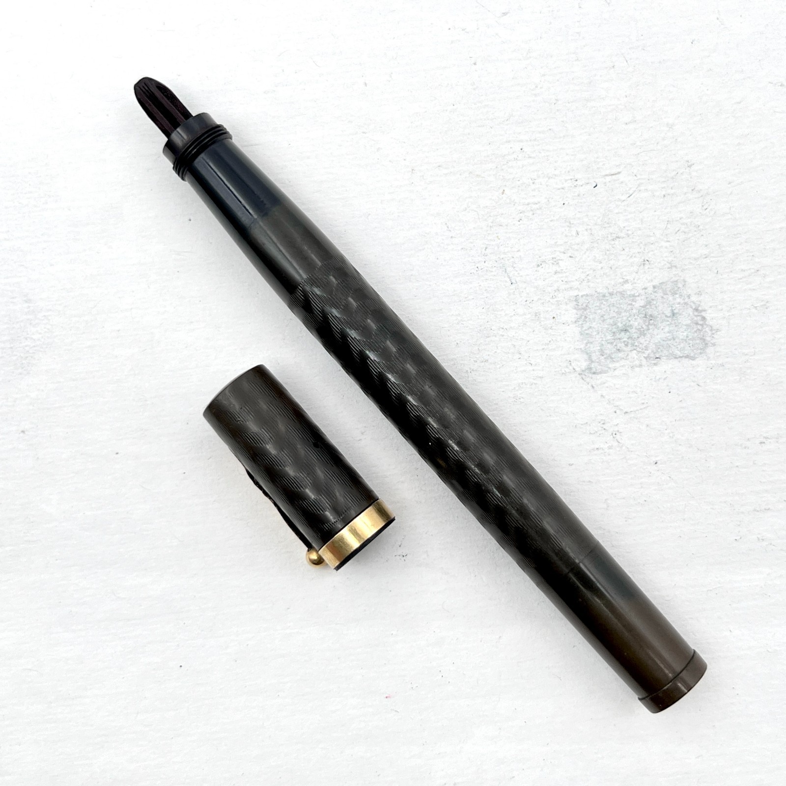 VTG Waterman 45 Safety Fountain Pen Brown Rubber (No Nib) AS IS