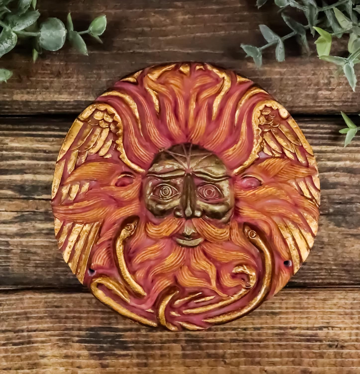 Ebros Oberon Zell Belenos Celestial Solar Radiant Celtic Sun God round Wall Deco