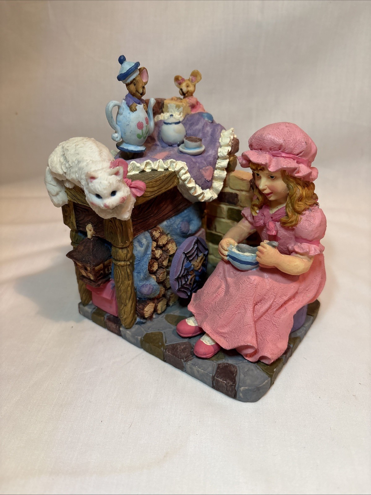 Vtg. Little Miss Muffet Animated Musical Figurine Classic Treasures