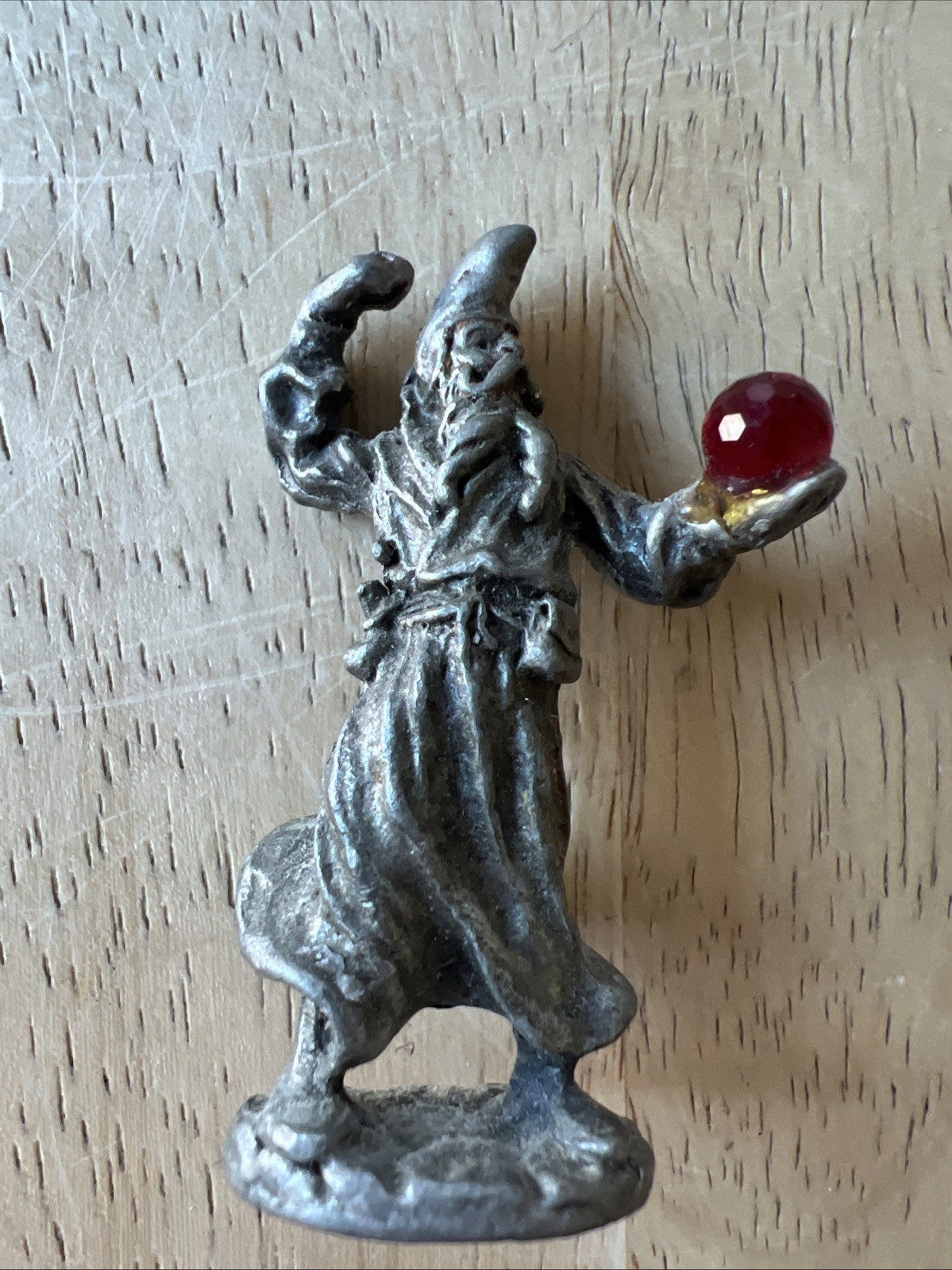 vintage pewter wizard figurine vintage pewter wizard figurine