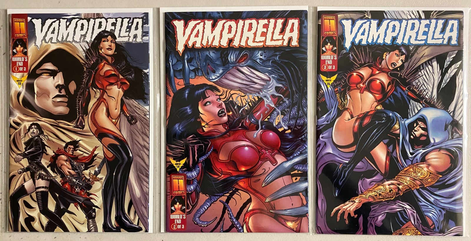 Vampirella Monthly comics run #13-15 3 diff World's End 8.0 (1999)