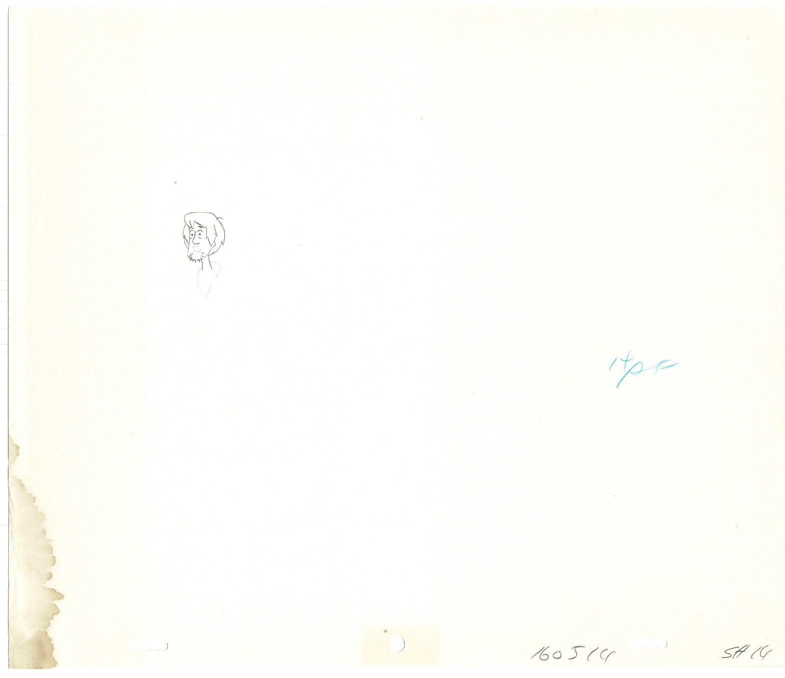 SCOOBY DOO 1979 Shaggy Animation Production Cel Drawing Hanna Barbera A-011