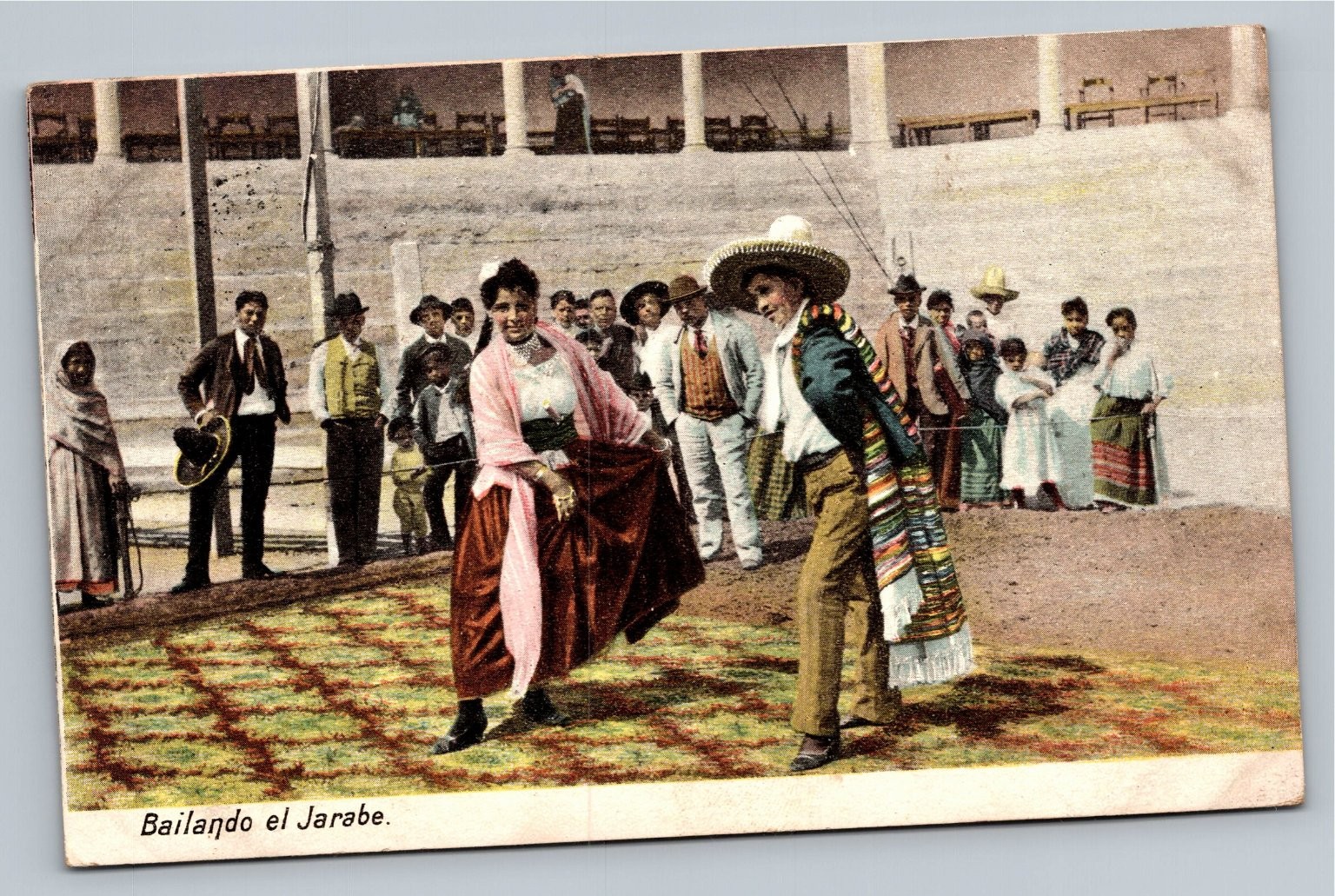 Bailando el Jarabe Mexican Hat Dance Postcard 1908 Republica Mexicana