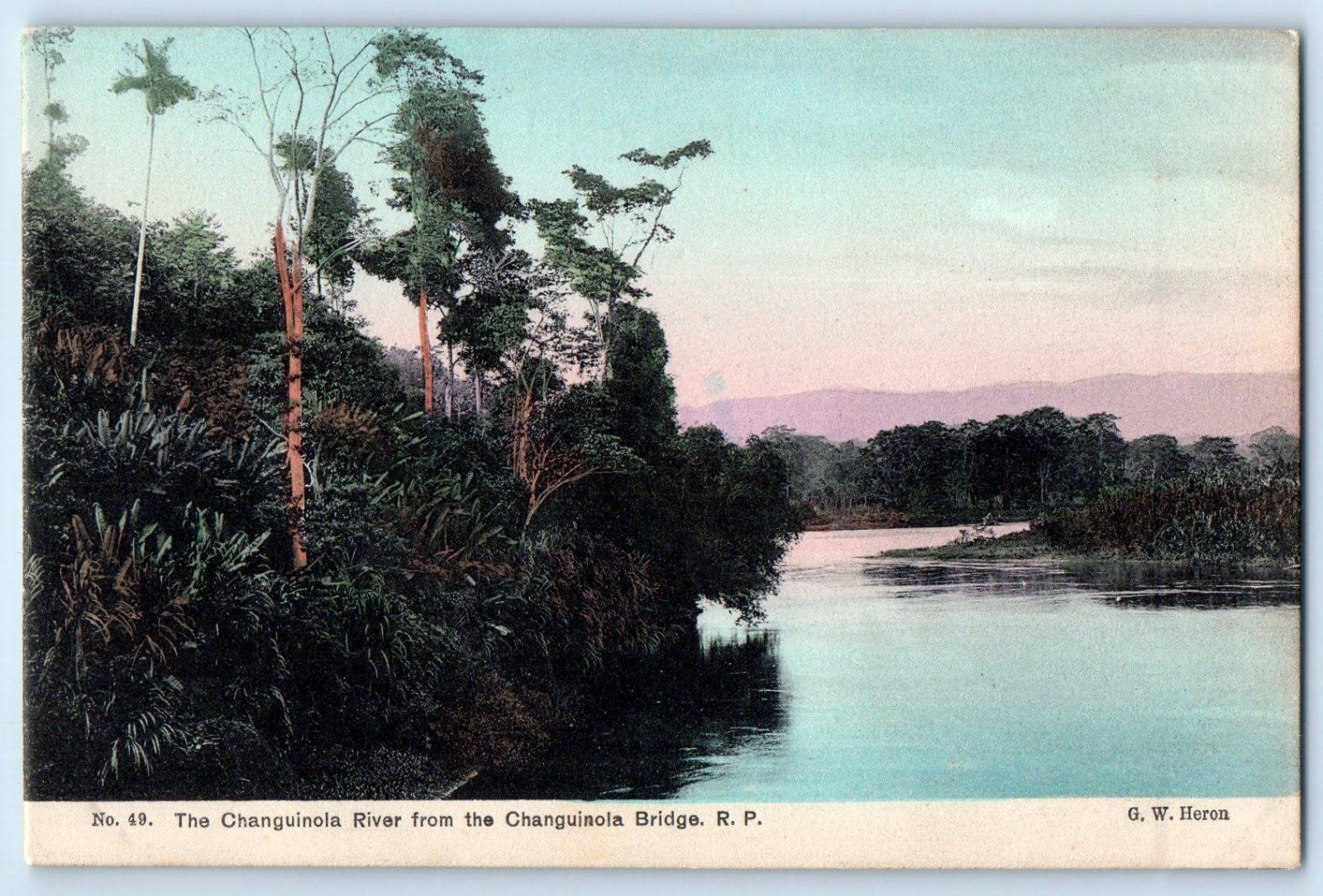 Panama Postcard The Changuinola river from the Changuinola Bridge c1905