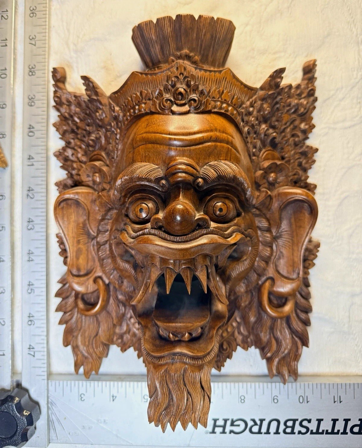 Vintage Balinese Barong Wood Mask 11\
