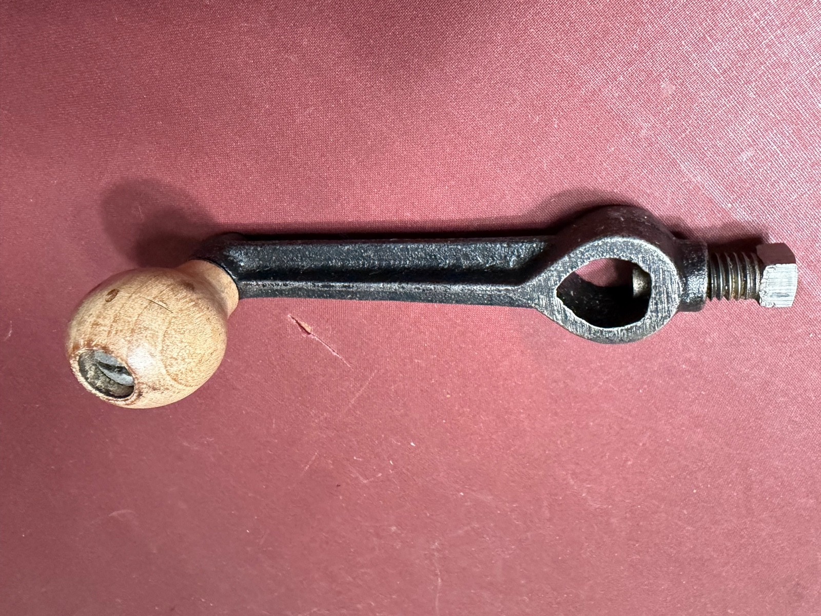 Antique Cast Iron Hand Crank Handle With 1/2\