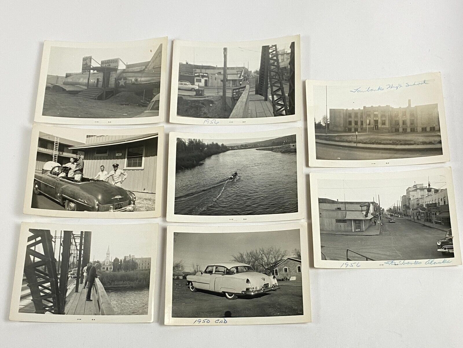 Lot 8 Fairbanks Alaska Photos Military Cars Main Street Bars Snapshot Vintage