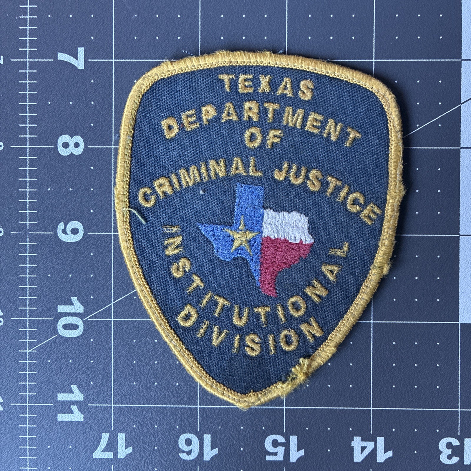 Vintage Texas Department Criminal Justice TDCJ Institutional Division Patch Vintage Texas Department Criminal Justice TDCJ Institutional Division Patch
