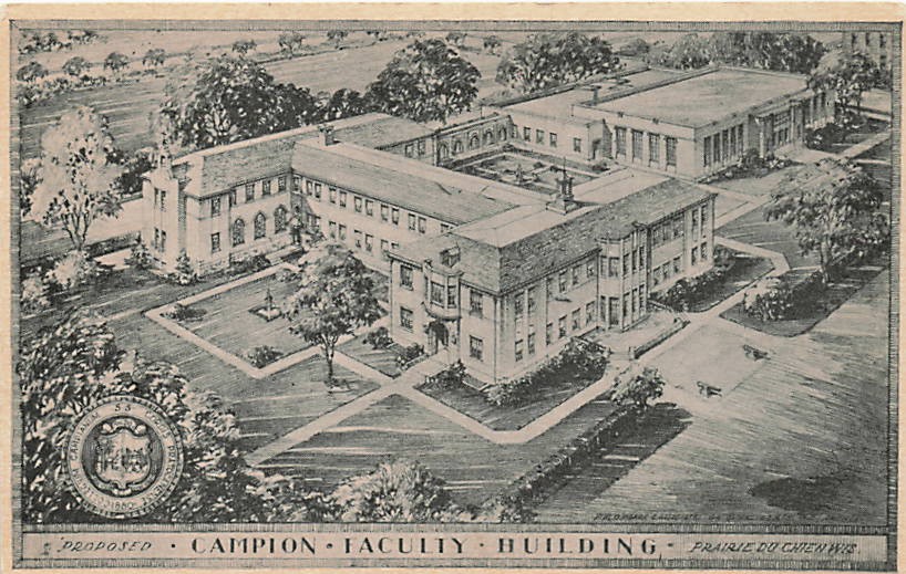 Postcard WI: Proposed Campion Faculty Building, Prairie du Chien, Wisconsin RARE Postcard WI: Proposed Campion Faculty Building, Prairie du Chien, Wisconsin RARE