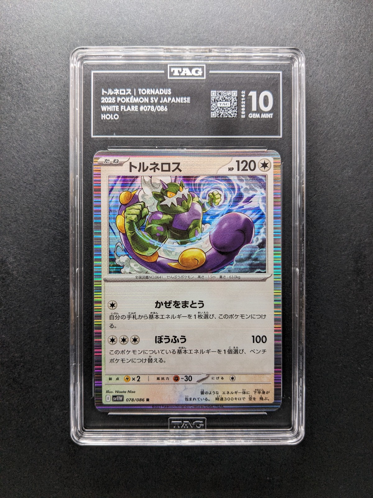DAY 10 - 2025 Pokemon TORNADUS - sv11W 078/086 R - Holo - Japanese