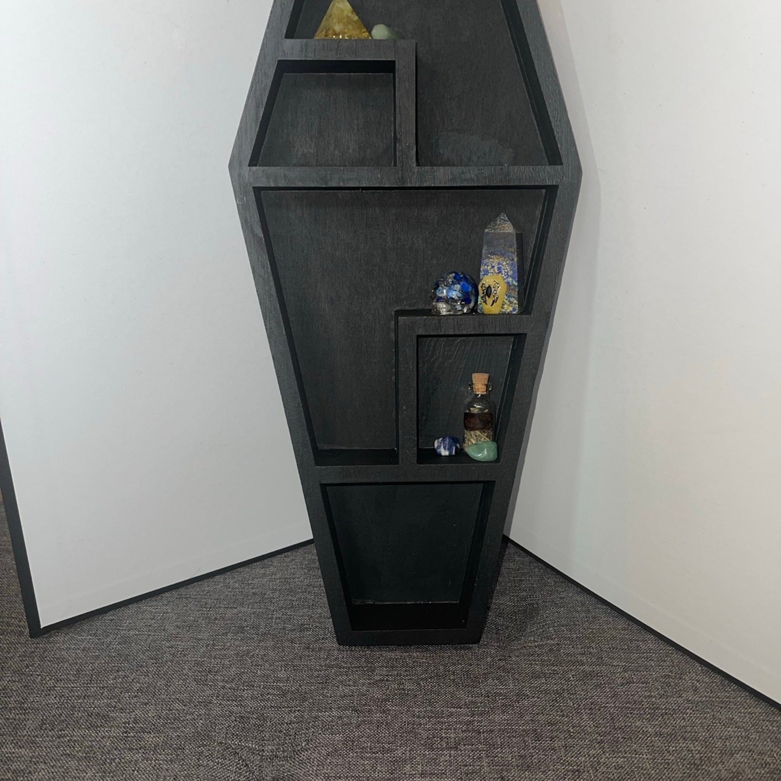 Large Gothic Coffin Wall Shelf