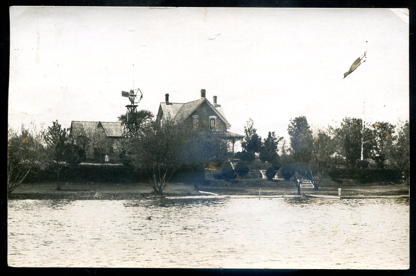 Postmark NORWOOD Ontario 1909 Waterfront Residence. Real Photo Postcard by Roy