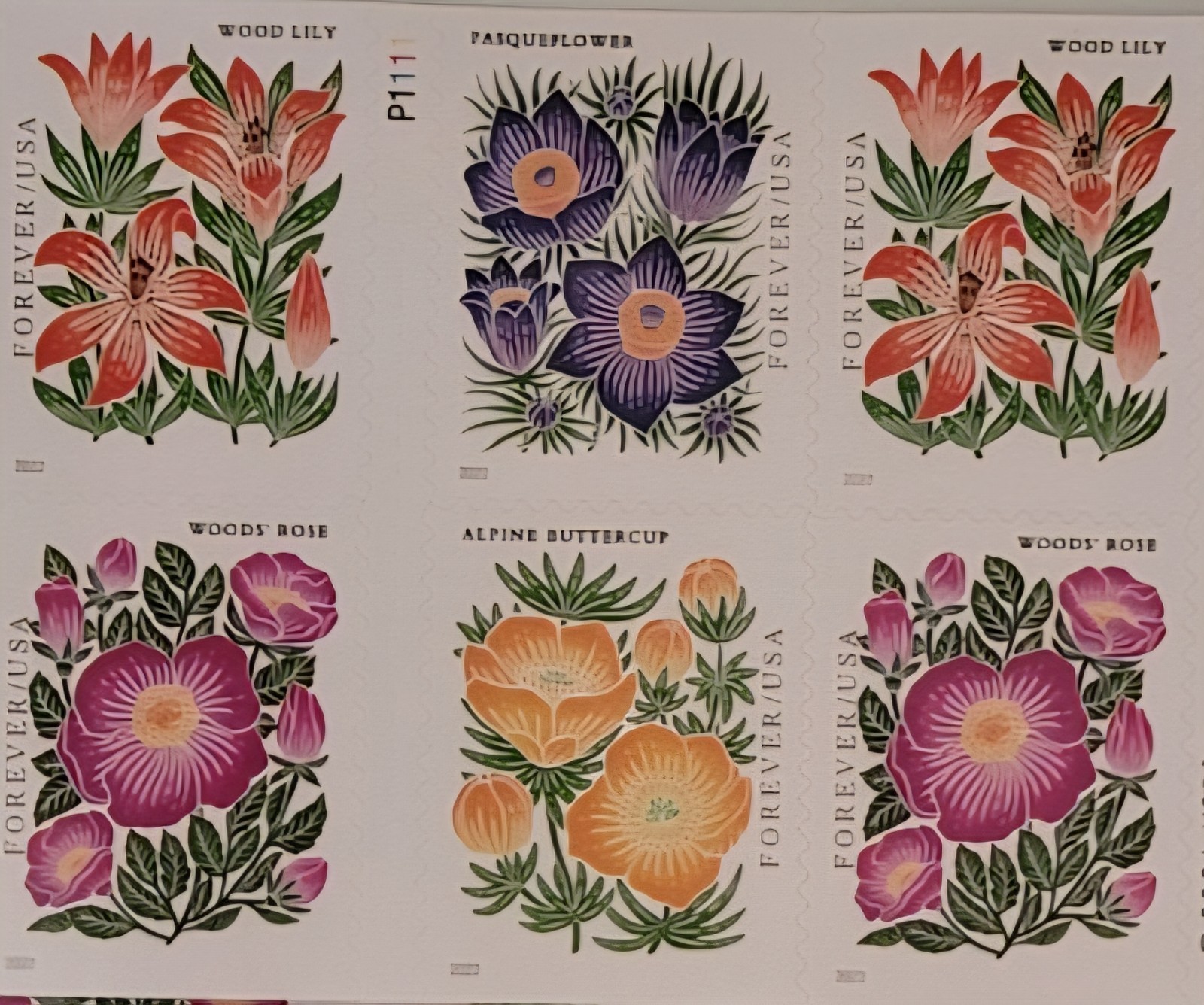 2022  20x Mountain Flora USPS First Class Stamps