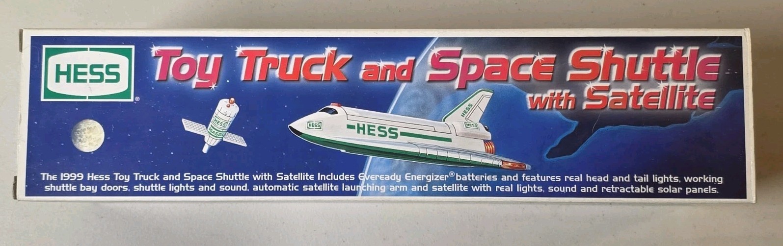 VINTAGE 1999 Hess Toy Truck And Space Shuttle With Satellite