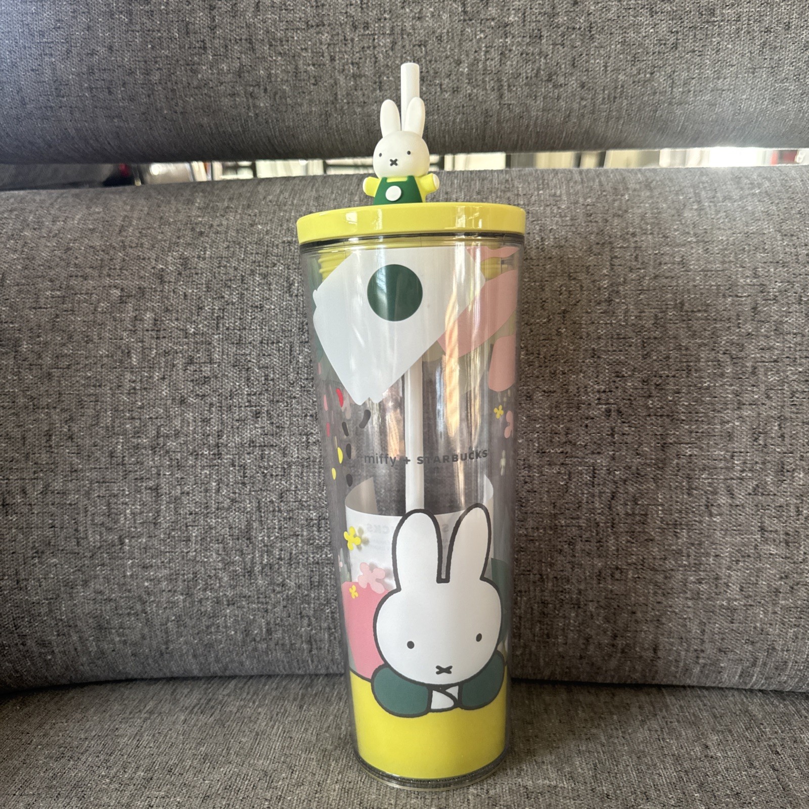 Starbucks Miffy 24oz Cold Cup Tumbler with Miffy Rabbit Straw Charm 2026 Limited
