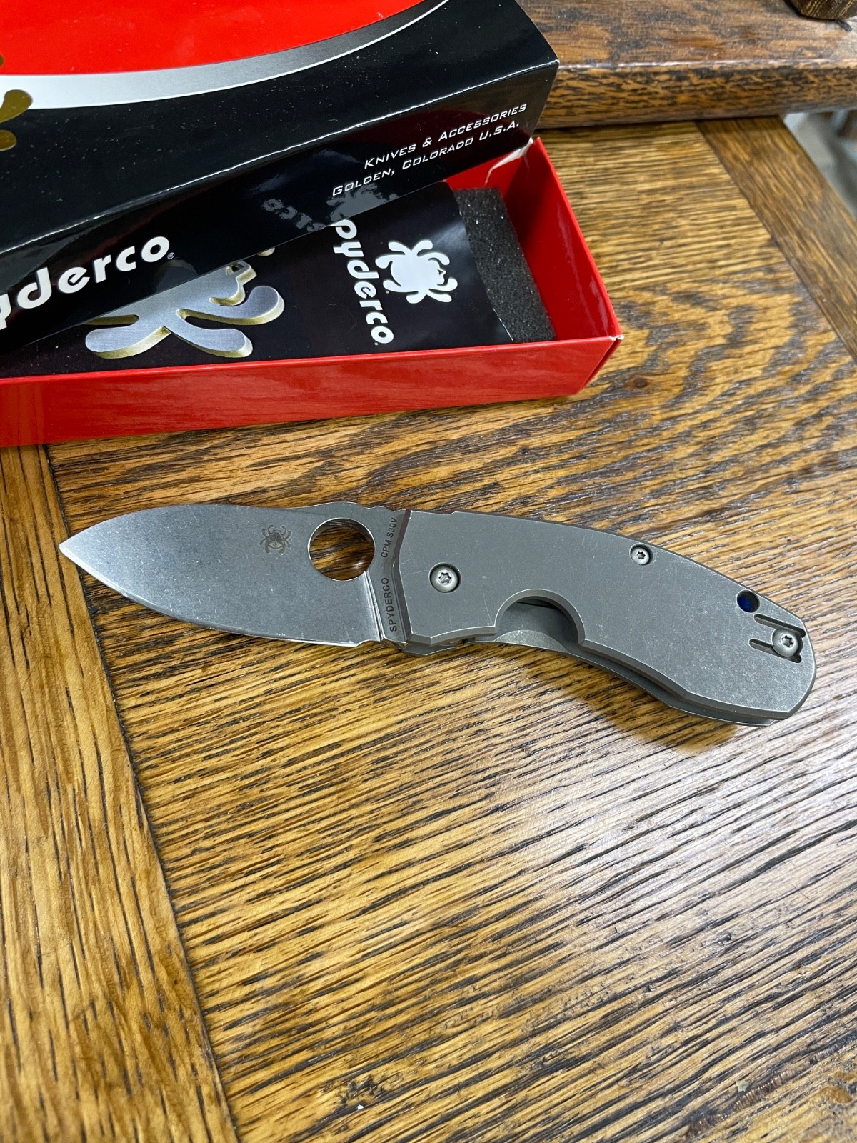 Spyderco Techno 1 Titanium CPM Stainless Steel