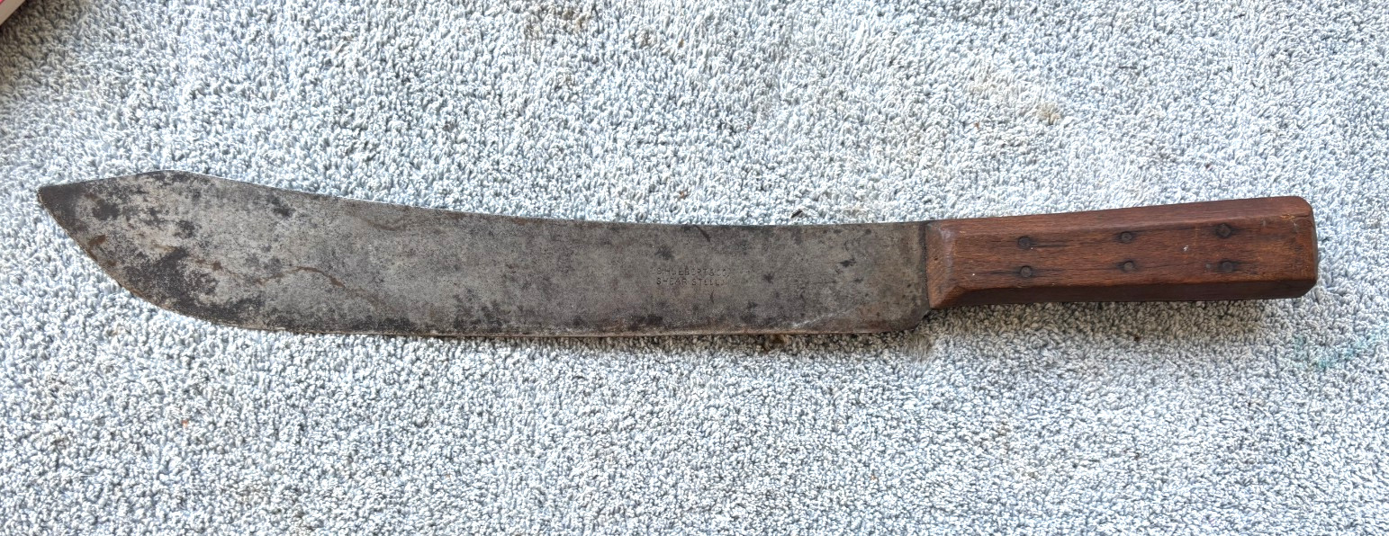 ANTIQUE E.S.Hulbert & Co. Butcher Knife 12\