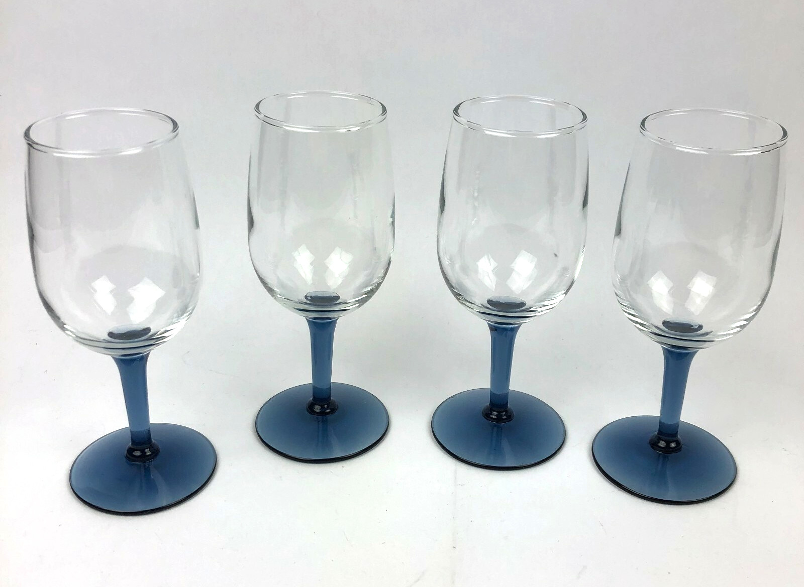 X4 VTG Petite Cobalt Blue Stemmed Wine Glasses