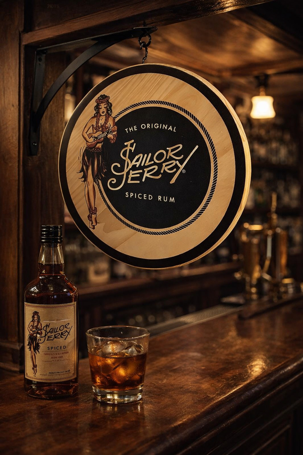Sailor Jerry Spiced Rum Double Sided Pub Sign