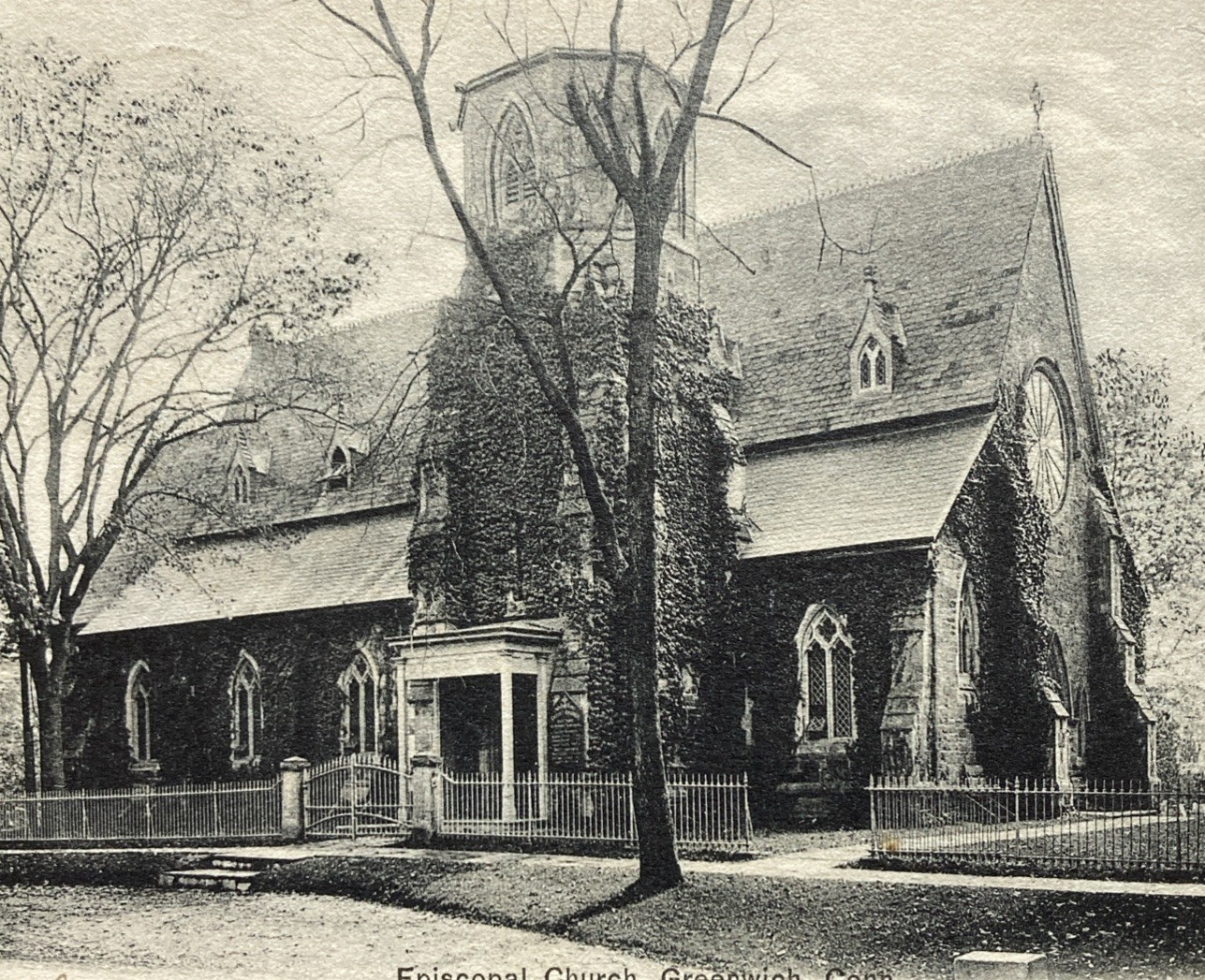 1906 Greenwich Connecticut Episcopal Church Postcard
