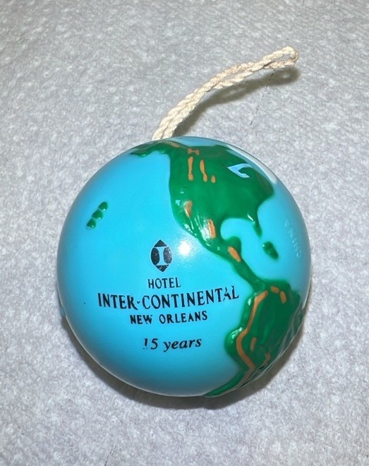 Vintage Hotel Inter-Continental New Orleans World Globe Yo-Yo Promo 15 Years