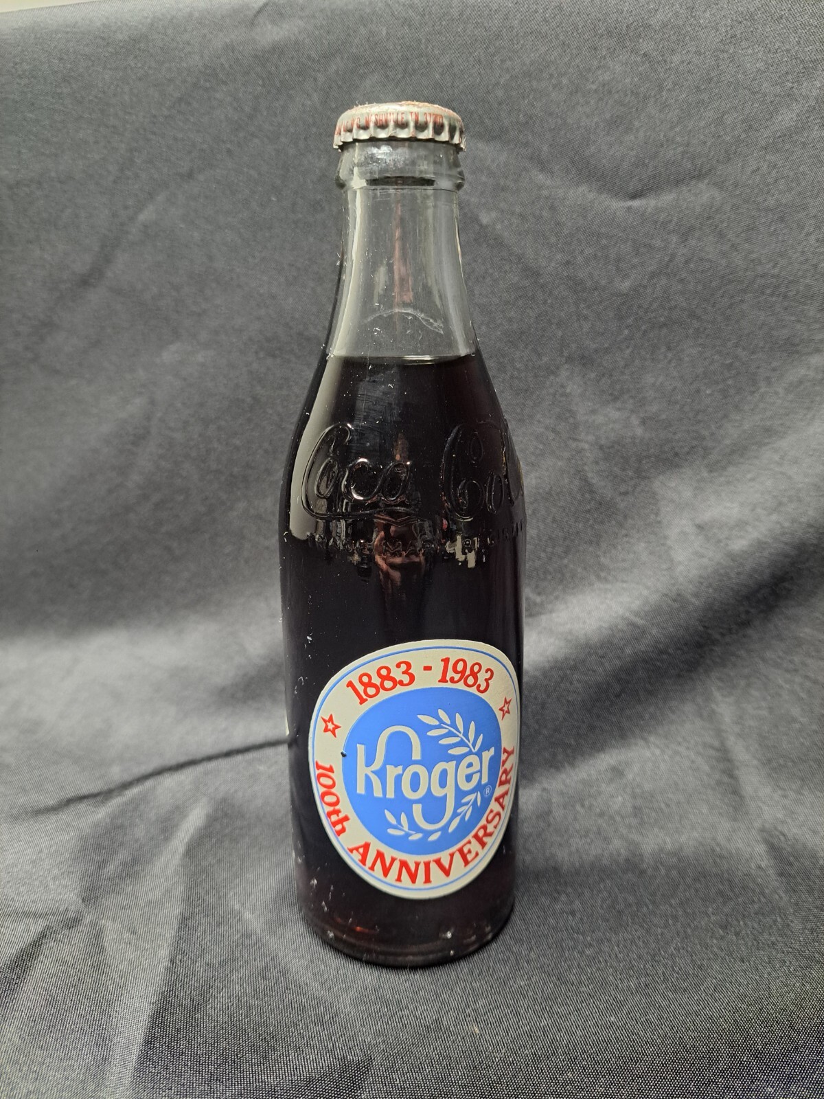 Coca Cola Bottle Kroger 100th Anniversary 1883 - 1983 10 Ounce Commemorative