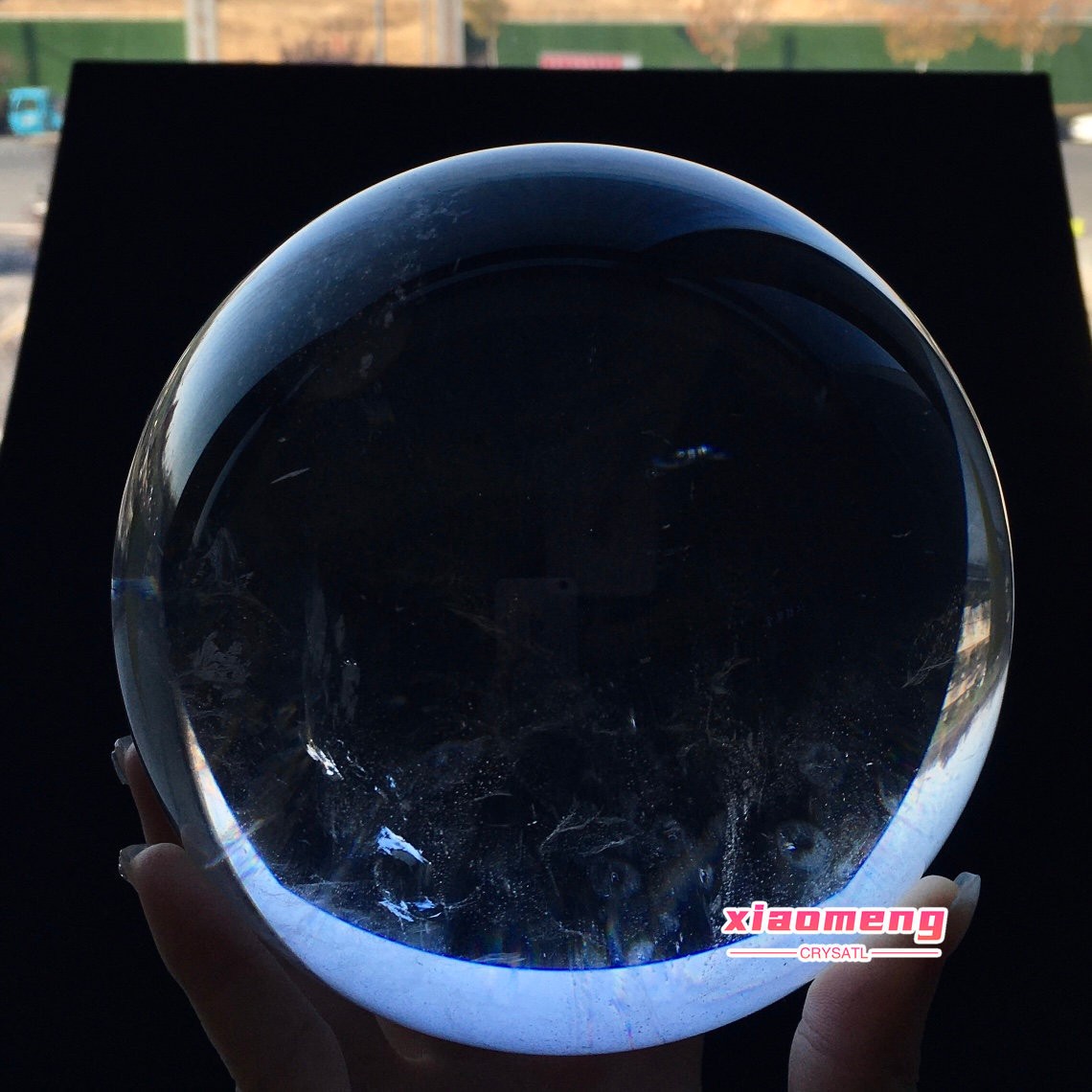 7.9LB Natural Amethyst Sphere Crystal Ball with Wood Stand Healing Feng Shui Dec