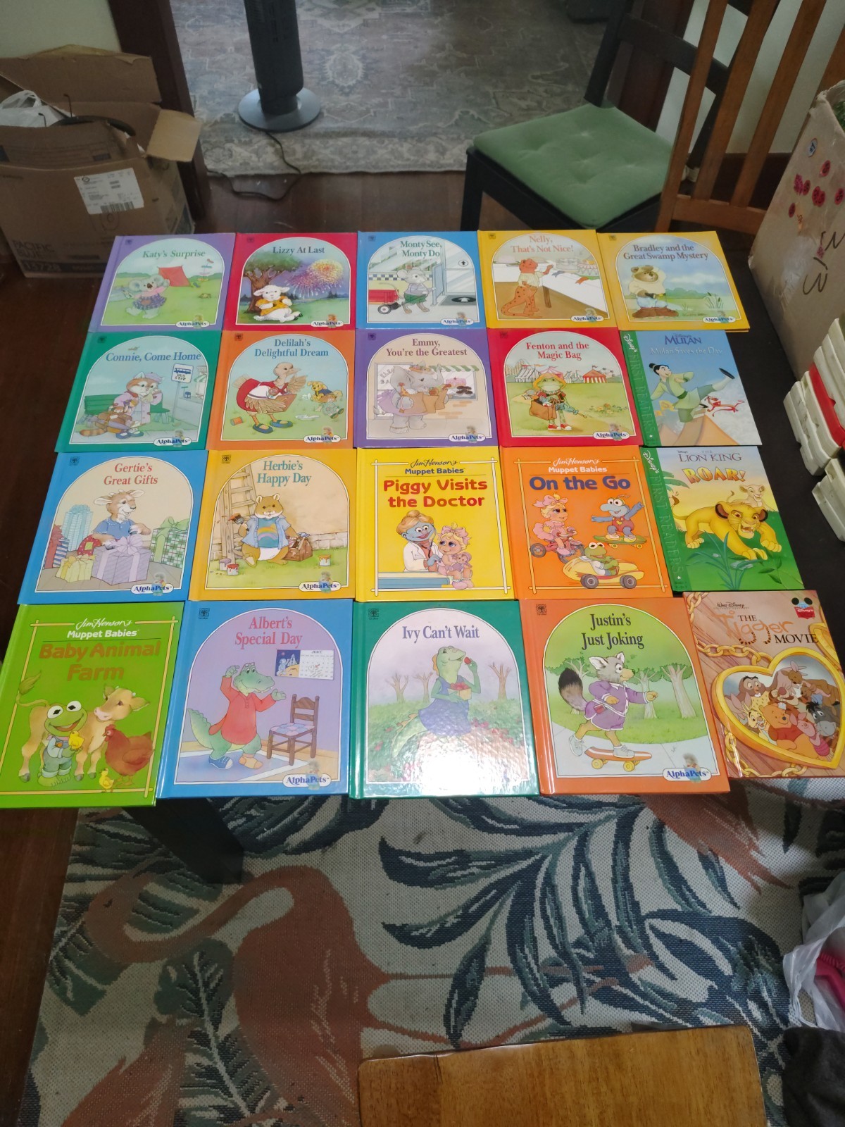 Vintage Grolier Kids Book Lot Of 20 Hardcover; Alpha Pets, Disney, Etc