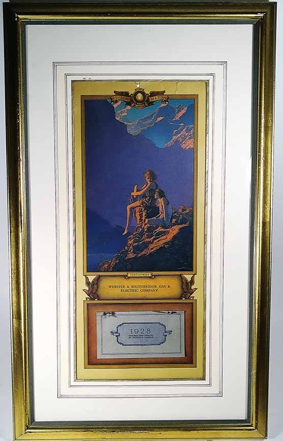 Maxfield Parrish Framed 1928 Edison Mazda Calendar Maxfield Parrish Framed 1928 Edison Mazda Calendar