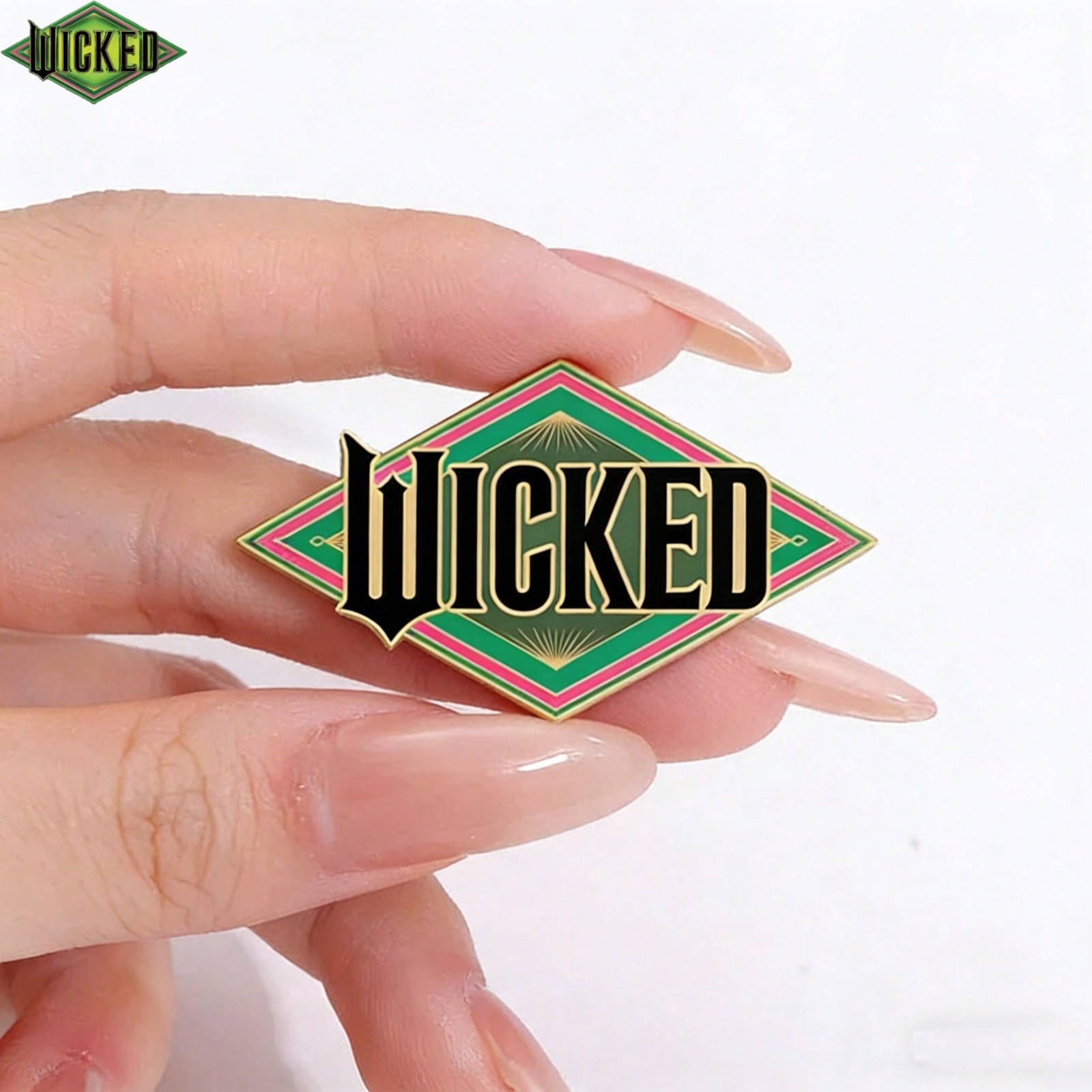 Wicked Musical Pin Elphaba Glinda Enamel Badge Cute Backpack Jacket Gift New Wicked Musical Pin Elphaba Glinda Enamel Badge Cute Backpack Jacket Gift New