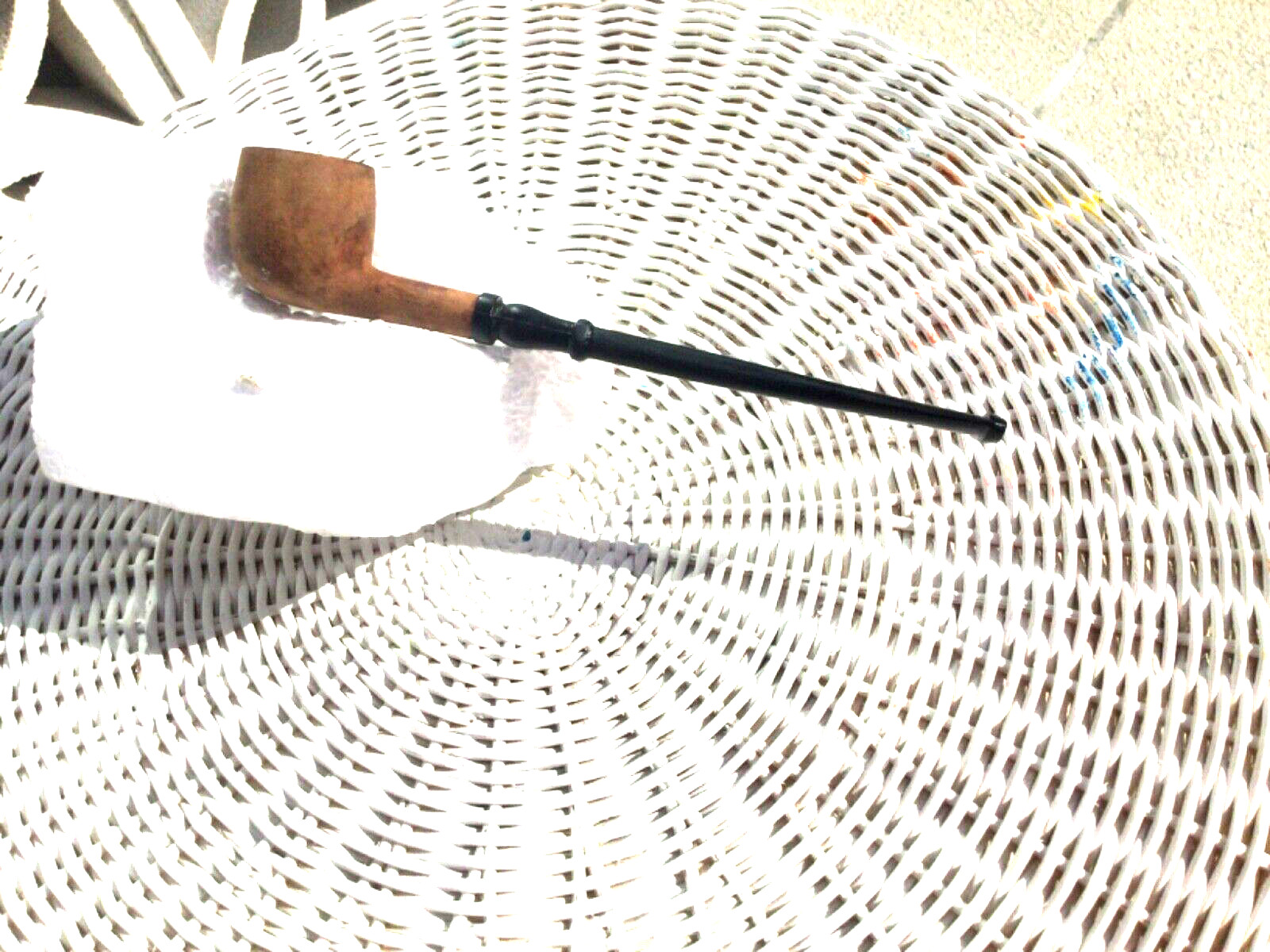 Semi churchwarden unfinished briar pipe