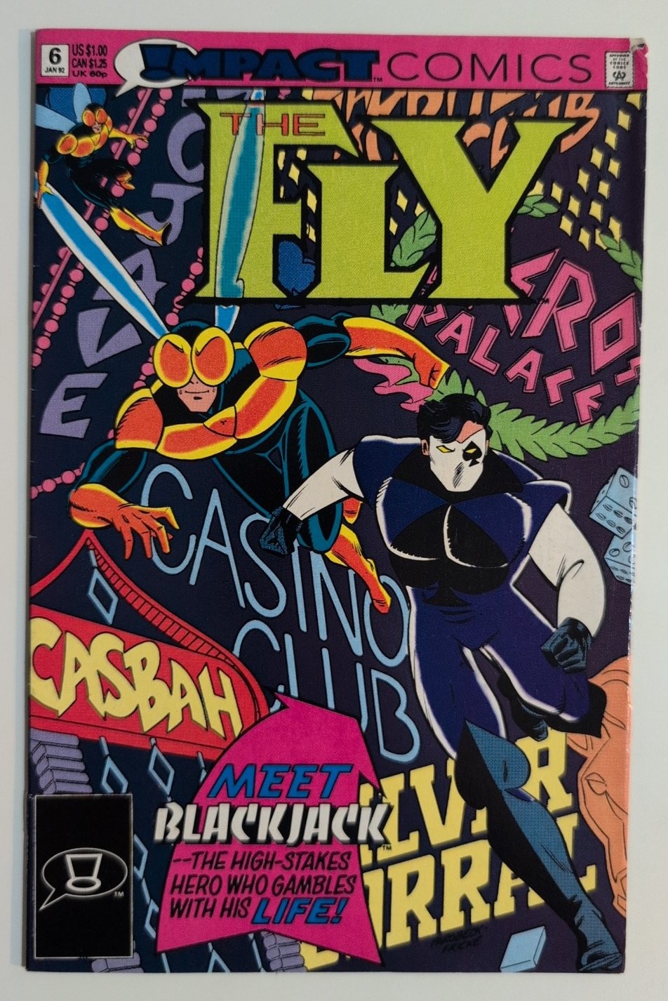 The Fly #6 Comic Book Blackjack Len Strazewski Impact Comics 1992