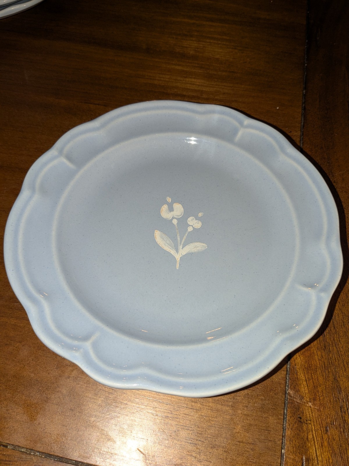 Pfaltzgraff Bouquet Blue Salad Plate/Gravy Boat Stand New Replacement 7.25\