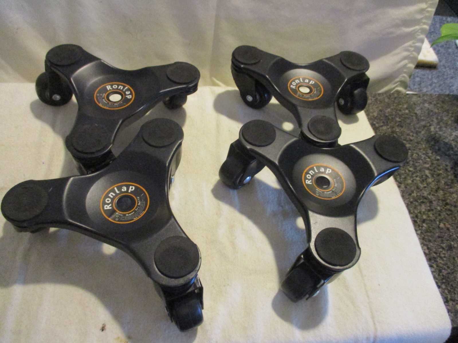 Ronlap 6-Inch Steel Tri-Dolly 3-Wheel Furniture Mover\'s Dolly Lot of 4