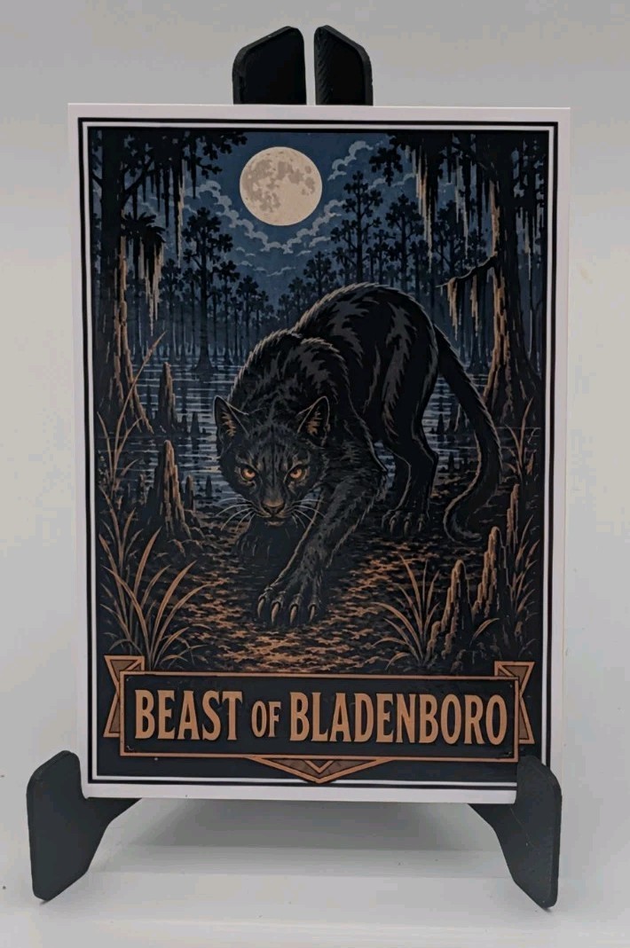 Beast of Bladenboro Custom Card - Cryptids of the American Wilds North Carolina