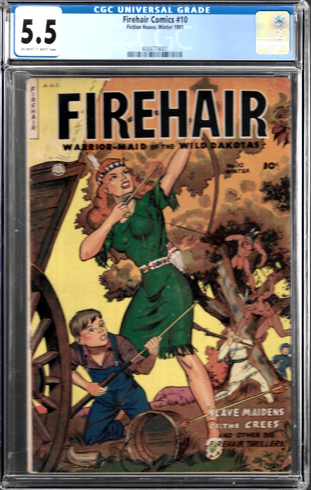 FIREHAIR #10 CGC 5.5-  FINE-1951 FAWCETT WESTERN COMIC