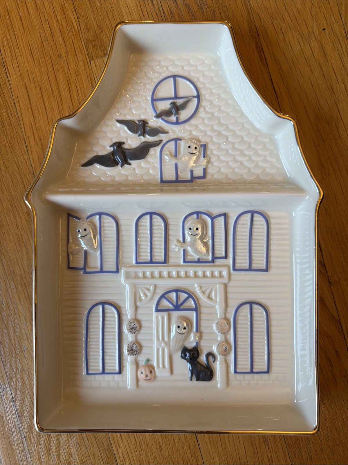 Lenox Haunted House Covered Candy Dish in Box