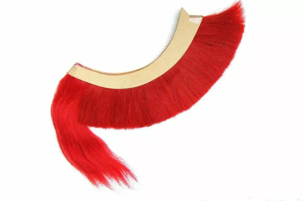 RED PLUME RED CREST BRUSH Natural Horse Hair For ROMAN HELMET ARMOR