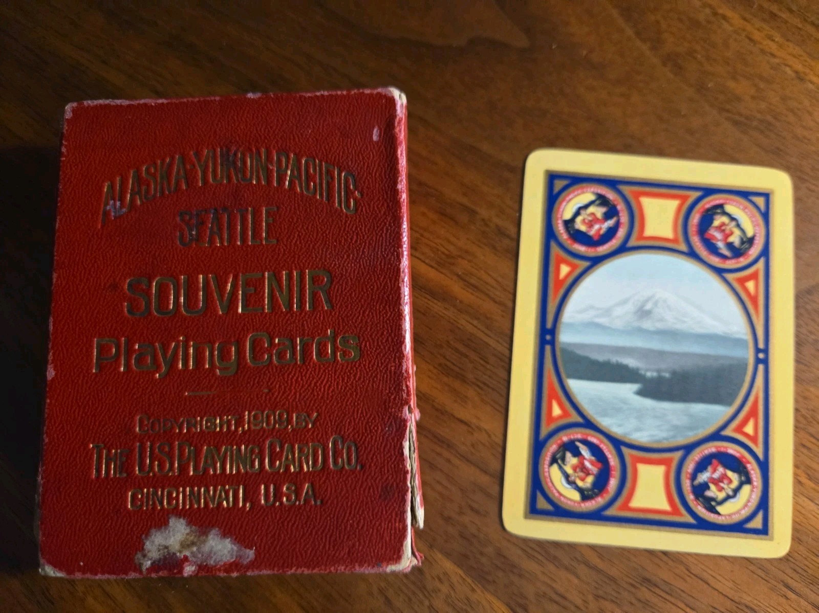 1909 Alaska Yukon Pacific Exposition Souvenir Playing Cards Deck Complete VF+