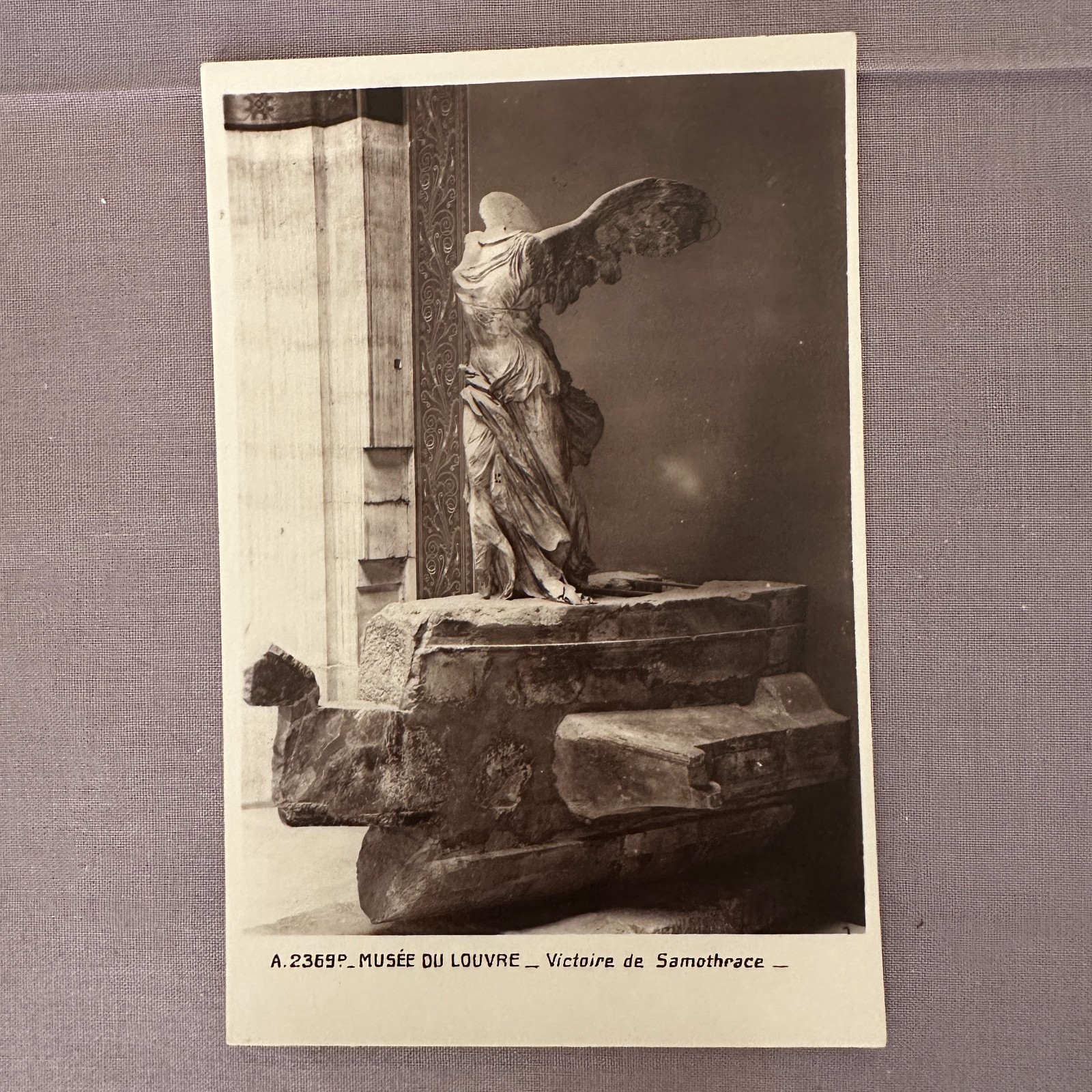 Antique Louvre Postcard Venus de Milo Aphrodite Sculpture Paris c1900