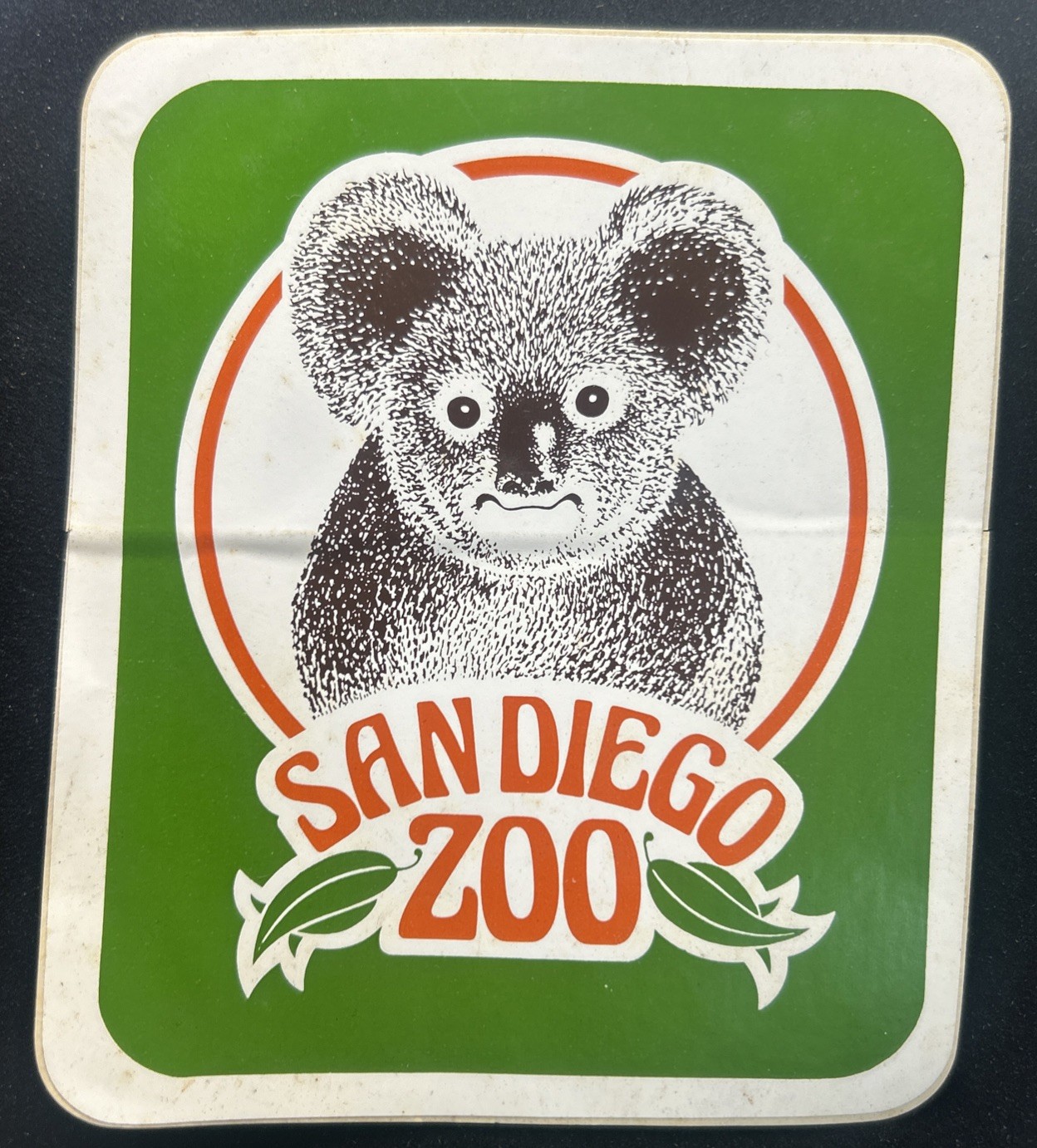 Vintage 1974 San Diego Zoo Koala Club Decal Sticker Original Split Back Souvenir